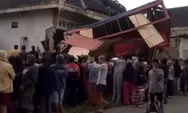 Sopir Tewas, Truk Tronton Rem Blong Tabrak 3 Rumah di Pakis Magelang
