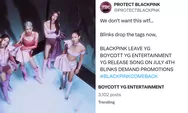 Tagar BOYCOTT YG ENTERTAINMENT Trending Usai BLACKPINK Umumkan Lagu Baru Eksklusif Konser