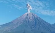 Gunung Semeru Kembali Erupsi Pagi Ini, Kolom Abu Capai 700 Meter di Atas Puncak