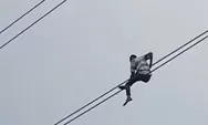 Viral Pria Gelantungan di Kabel Listrik Gatsu, Ternyata Cari Perhatian Mau Mudik Tak Punya Ongkos