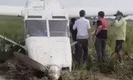Ini Sebab Pilot Pesawat Putuskan Mendarat Darurat di Persawahan Karawang