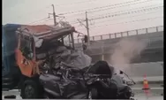 Truk Fuso Rem Blong! 9 Kendaraan Terlibat Kecelakaan Beruntun di Tol Cipularang: 1 Orang Tewas