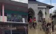 Anak-anak TK di Aceh Tamiang Beri Semangat ke Prajurit TNI yang Sedang Bersihkan Puing-puing Sisa Banjir