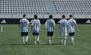 Font Pada Seragam Argentina Messi Sepanjang Tahun