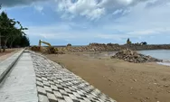 Pembangunan Revetment Pantai Manggar Capai 90 Persen