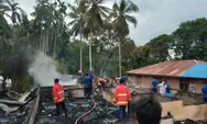 1 Unit Rumah Semi Permanen Milik Warga Desa Pangirkiran Ludes Terbakar