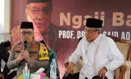 KH Said Aqil Siradj Ngaji di Ponpes Al Fadllu 2, Kasih Penghargaan ke Kapolres dan Waka Polres Kendal