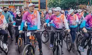 Ikuti Sepeda Santai HUT APEKSI, Bobby Nasution Sapa Warga Bandar Lampung