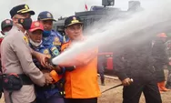 Bupati Paluta dan Kapolres Tapsel Bahu-Membahu Bersama Petugas Padamkan Api