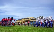 Ratusan Siswa SD dan SMP Meriahkan HUT Kota Medan dengan Permainan Tradisional