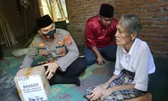 Kapolres Langkat Sambangi Warga Lansia Beri Bantuan Sosial