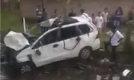 Mobil Camat Sunggal Terlempar Keluar Dari Jalan Tol