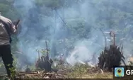 Polsek Batang Angkola Deteksi Tiga Titik Api Membakar Lahan
