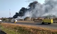 Kebakaran di Luar Pagar Tol Tangerang-Merak, Pengendara Diimbau Hati-hati