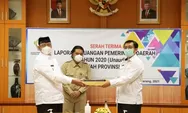 Penyerahan LKPD Provinsi Banten Tahun 2020 Tercepat se-Indonesia