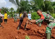TMMD Ke-115 Membuat Jalan Antardesa/Kelurahan  di Tanah Mas, Baamang, Lebih Nyata
