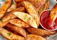 Potato Wedges! camilan yang enak dan gurih untuk teman santai di rumah, berikut resep dan cara membuatnya