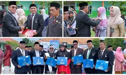 Dua Kakak Beradik Raih Satya Lencana Karya Satya 30 Tahun di Kemenag Parimo
