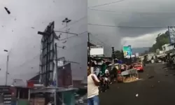 Angin Puting Beliung Terjang Pasar Karangpandan, Barang di Gerobak Beterbangan