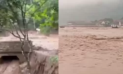 Video Amatir Rekam Detik-detik Sungai Cidadap Meluap Terjang Kampung di Sukabumi