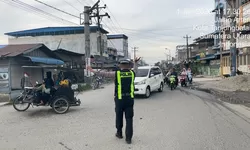 Jaga Kenyamanan Sore Hari, Sat Lantas Polres Tanjung Balai Patroli di Titik Rawan.
