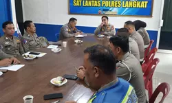 Meningkatkan Kinerja Melalui Evaluasi Berkala, Sat Lantas Polres Langkat Gelar Anev Bulanan