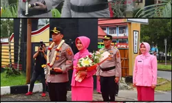 Polres Tanjab Timur Gelar Apel Farewell Dalam Rangka Serah Terima Jabatan Kapolres
