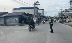 Patroli Sore, Sat Lantas Polres Tanjung Balai Patroli di Titik Rawan.