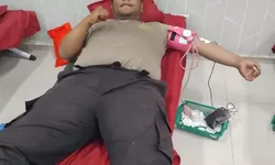 Sambut Hari Bakti Imigrasi ke-76, Personel Polsek Datuk Bandar Ikuti Donor Darah