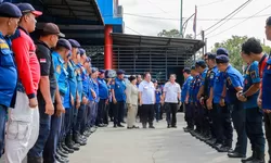 Apel Serah Terima Armada Kepada Disdamkarmat Pematangsiantar di Jl.Tarutung.