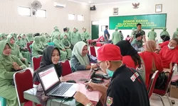 Semarak HUT ke-80 Persit, Persit KCK Cab XLV Dim 0724/Boyolali Gelar Donor Darah