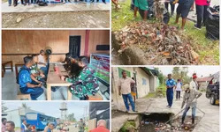 Pemerintah Kampung Nawaripi Bersama TNI dan Masyarakat Gelar Jumat Bersih