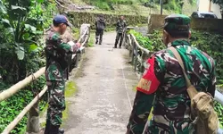 Survei Jembatan di Mojosongo, Babinsa dan Zidam IV/Diponegoro Siapkan Akses Vital untuk Warga