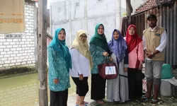 Korban Banjir Lamongan.PKK Turi Lamongan Salurkan PMT untuk Bumil