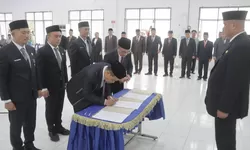 Pelantikan Dan Pengambilan Sumpah Janji Jabatan Pimpinan Tinggi (JPT) Pratama Di Lingkungan Pemerintah Kabupaten Nias Utara Tahun 2026.