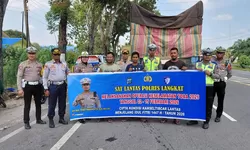 Sat Lantas Polres Langkat Gelar Ramp Check Kendaraan dalam Ops Keselamatan Toba 2026