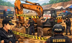 Tindak Tegas! Tim Gabungan Polda Jambi dan Polres Merangin Amankan Dua Excavator
