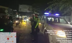 Polres Tanjung Balai Gelar Patroli Blue Light Cegah Terjadinya Pelanggaran Lantas Malam