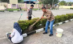 Sesuai Arahan Presiden RI, Polsek Pangkalan Susu Polres Langkat Laksanakan Kurve di Lingkungan Polsek