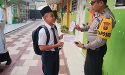 Sat Lantas Polres Langkat “Goes to School” di MTsN 3 Langkat, Bangun Budaya Tertib Berlalu Lintas Sejak Dini