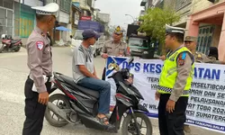 Satlantas Polres Tanjung Balai Gelar Penyuluhan Tertib Berlalu Lintas dalam Rangka Ops Keselamatan Toba 2026