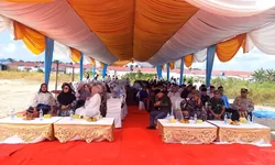 Kasat Binmas Polres Tanjung Balai Hadiri Peletakan Batu Pertama Gedung Baru di MTsN 2