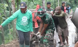 Begini Kunci Kemanunggalan TMMD Ke 127 Kodim Wonogiri Di Desa Kembang