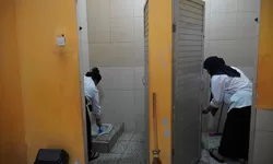 Rutan Kelas I Medan Gelar Gotong Royong Bersihkan Masjid Sambut Ramadhan