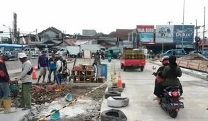 Kontraktor Takut Kena Denda, Pekan Ini Jembatan Jatijajar Dibuka Total, Tinggal Pengaspalan dan Pasang Ornamen