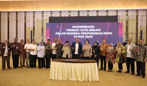 Plt Wali Kota Bekasi Tri Adhianto Buka Musrenbang RKPD Kota Bekasi Tahun 2024