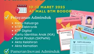 Disdcukcapil Kota Bogor Buka Pelayanan di Mal BTM, Gratis! Catat Tanggal dan Daftar Pelayanannya Disini