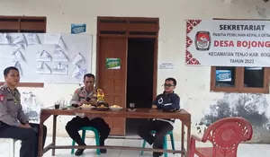 Demi Pengamanan Pilkades, Kapolsek Tenjo Berkantor di Aula Kantor Desa Bojong Bogor
