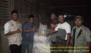 Kades-Poktan Apresiasi Pendistribusian Bantuan Benih Korban Banjir Bekasi dari Kementan
