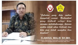 Pemerintah Bentuk Tim Percepatan Reformasi Hukum, Abdul Malik : Harus Diawasi dan Disupport